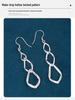 Elegant Water Drop Tassel Earrings, 925 Sterling Silver, Slimming Hollow Design for Women