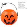 Plastic Candy Holders Halloween Pumpkin Bucket Treat Holder with Handle Trick or Containers Party Favor Storage Container Trick-or-Treat Gift Bag,