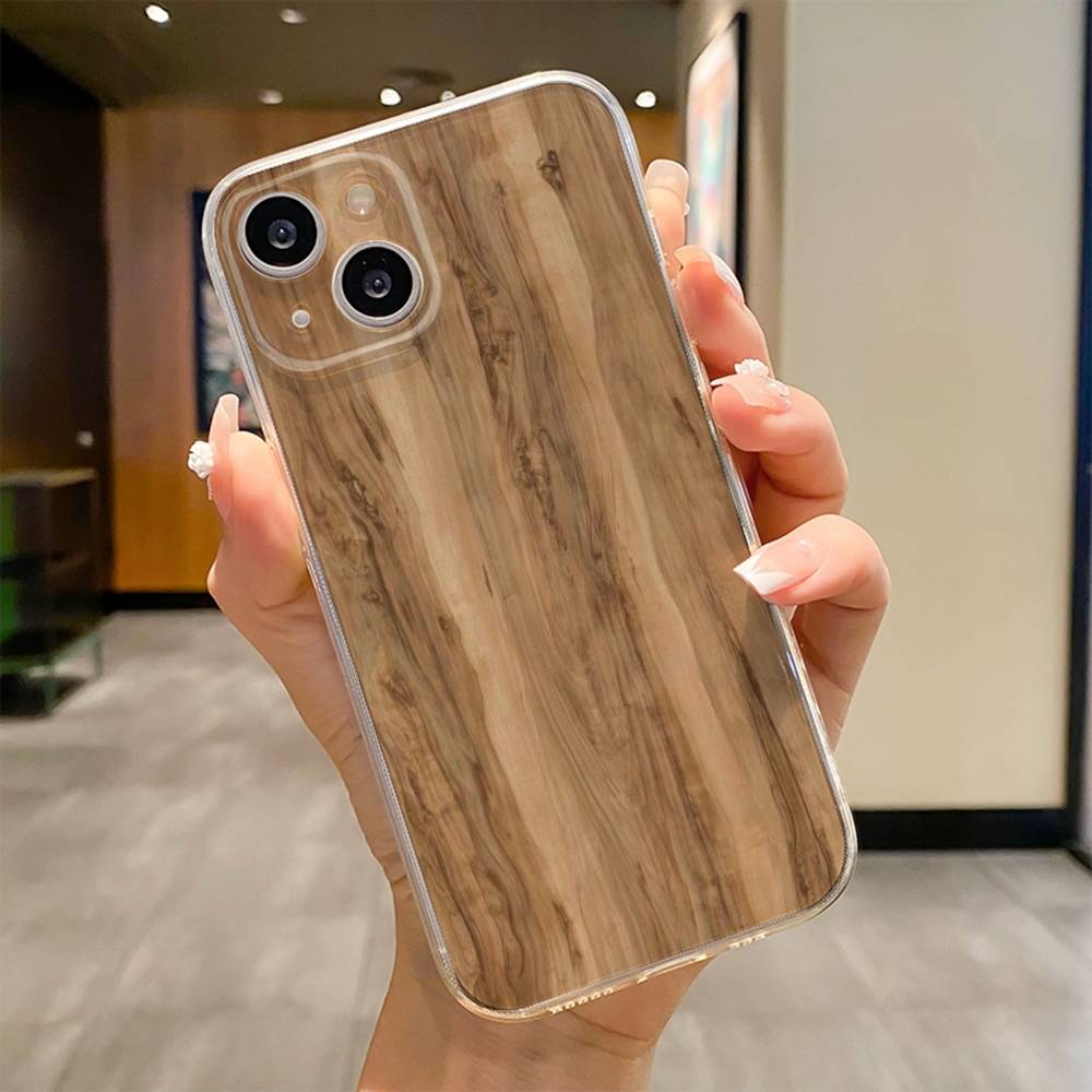 Natural Wood   Phone Case For iPhone 17 16e 16 15 14 13 12 11mini Pro Max X XR XSMAX 8 7 Air Plus Soft Cover