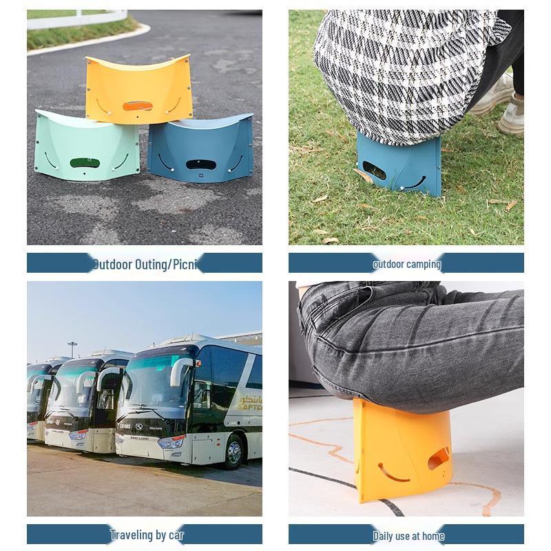 Portable Folding Plastic Travel Stool for Camping & Outdoor Use