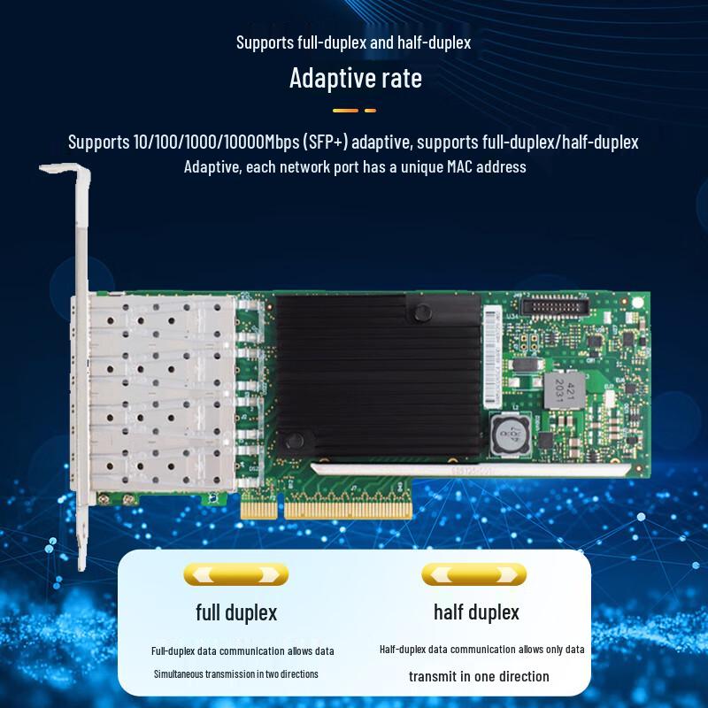 PERCKO 10 Gigabit PCIe Fiber Optic Server Network Adapter (CN Version)