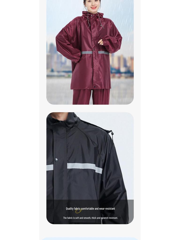 Unisex Waterproof Raincoat & Pants Set for Outdoor Cycling and Motorcycling