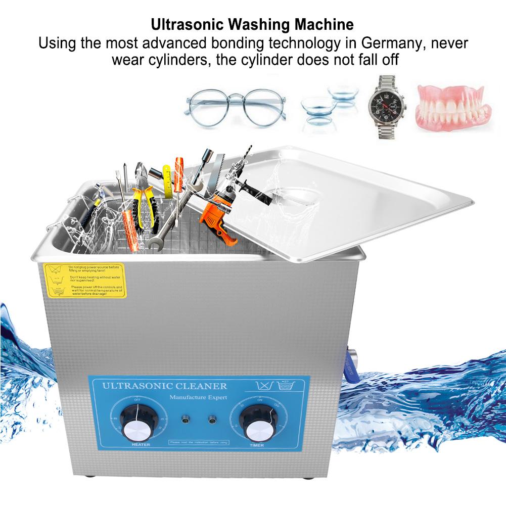 820HT 22L Ultrazvukový čistič Mechanické časování Vytápění Ultrazvukový čisticí stroj US zástrčka 100 127V