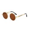 Classic New Punk Sunglasses Women Anti-Reflective Mirror Round Metal Sun Glasses Vintage Men Driving Glasses UV400