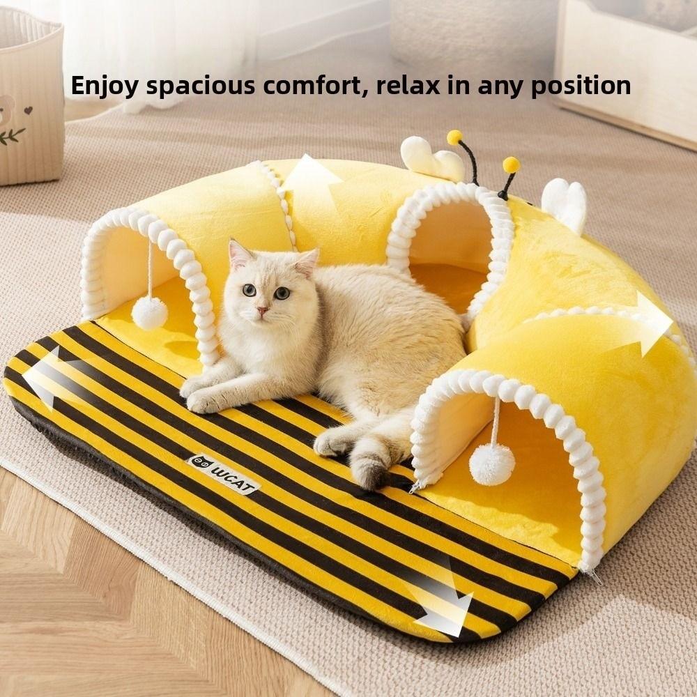 2in1 Cat Tunnel Toy Creative Cat Bed Universal Kitten Play Tube  Four Seasons