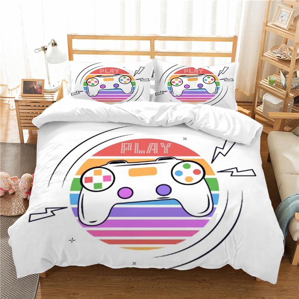 Gamer Home Textiles 3D Print Duvet Cover Set High Quality Microfiber Bedding Set Boy Man Single Double Size Qulit Cover