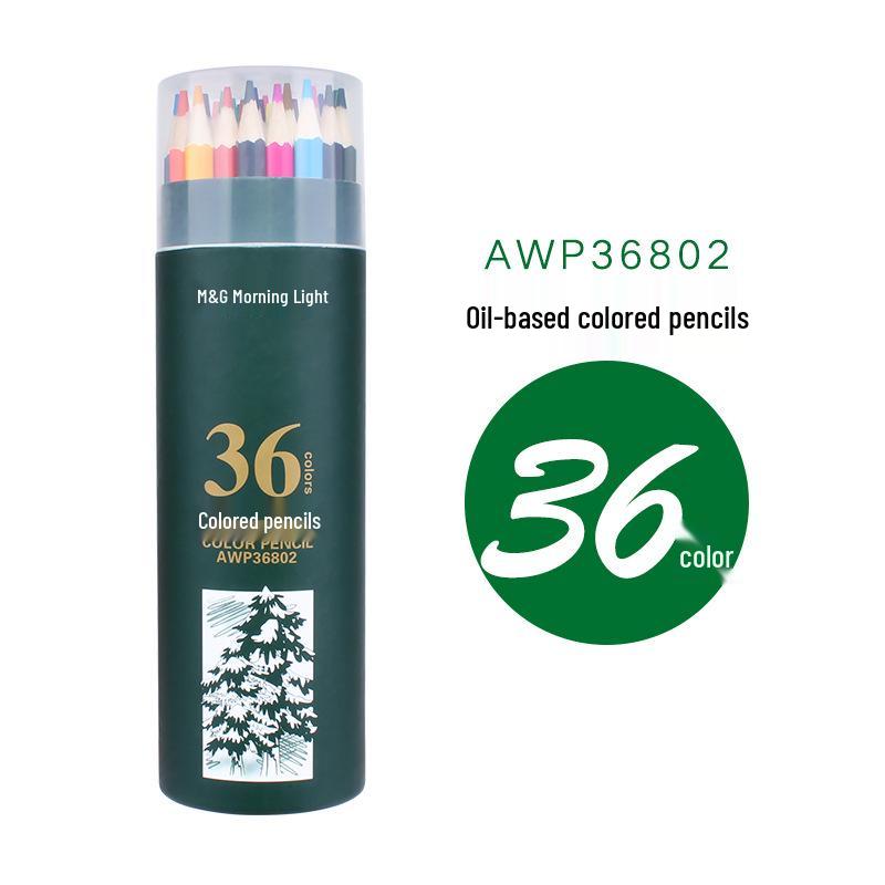 Chen MG 48/24-Color Oil-Based, Water-Soluble Colored Pencils with Watercolor Brush for Beginner Painters