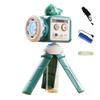 Macchina Sparabolle Elettrica a Forma di Proiettore, Soffiatore Automatico Ricaricabile con Luci Colorate, Bacchetta Doppia Modalità per Feste di Bambini