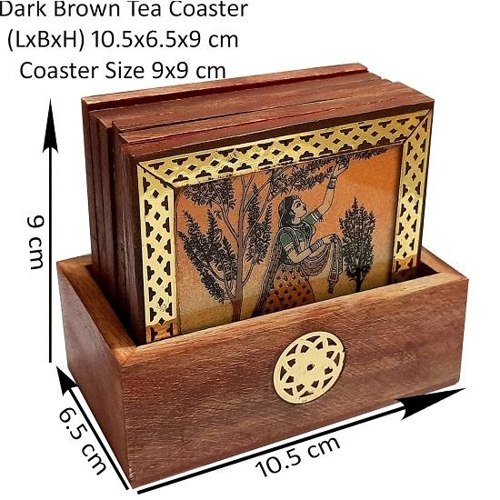 Traditional Gemstone Painting Tea Coffee Coaster Set    Handicrafts  Home Decor   Decorative Items In Living Room, Bedroom