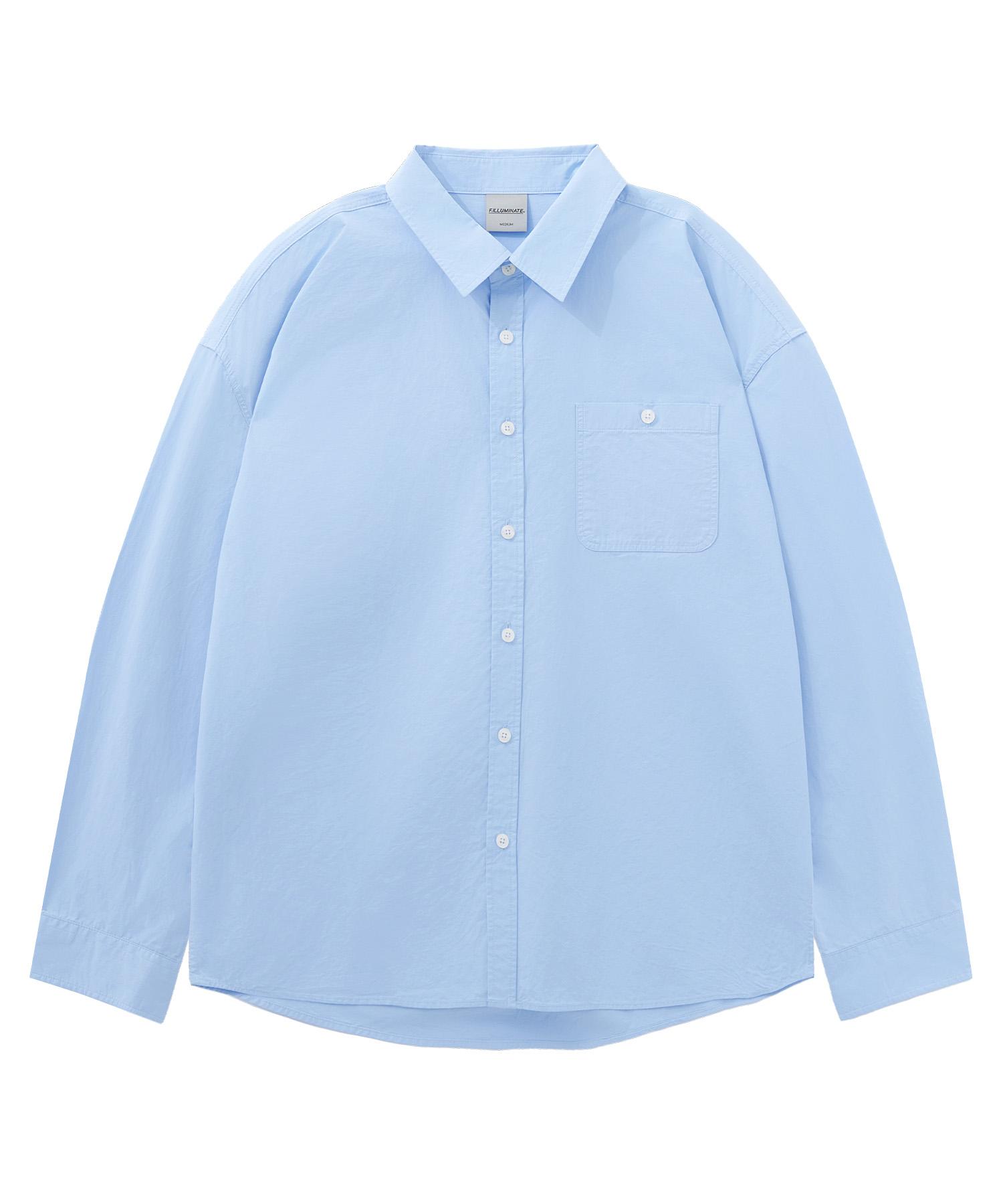 Illuminate Cotton Pocket Shirt-Blue Blue/S