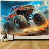 Aurace Übergröße Monster Truck Hintergrundbanner, für Geburtstage, Jubiläen, Innen-/Außenbereich und Partyhintergründe