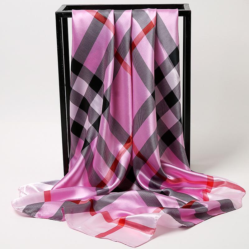 

Весна/лето Новый женский шелковый шарф 90 * 90 см Имитация шелкового твила квадратный шарф Модный принт большой квадратный шарф профессиональный шарф 90*90