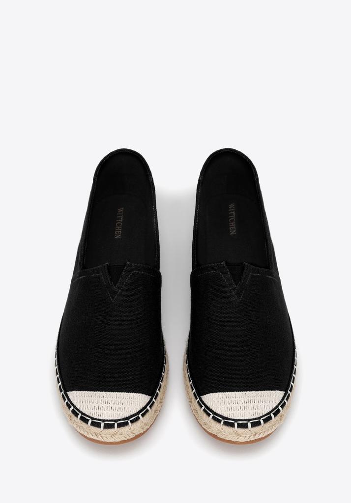 Wittchen Men's Espadrilles With Braided Toe Black, Black Textile Material
