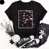 Cherry Blossom Graphic T- Shirt Novelty Flower Gifts  Shirt Cute Pink Flower Women