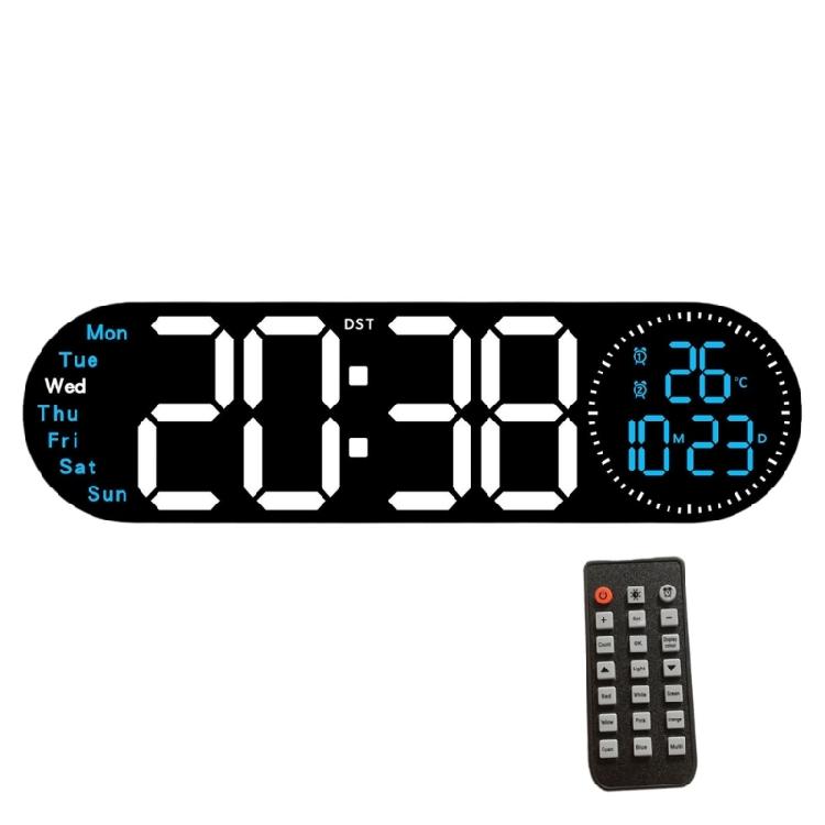 Large LED Wall Clock with Remote Control and Count Down Function 2 Alarms Temperature for Students and Professional