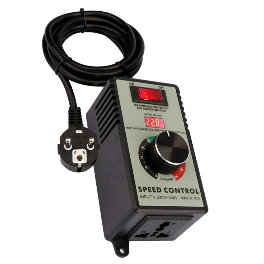 

220 В 4000 Вт Контролер швидкості двигуна Електричний маршрутизатор Витяжний вентилятор Млинок Дриль Регулятор змінної напруги Перемикач Світлодіодний дисплей 1pcs