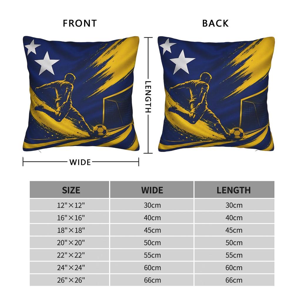 Curacao Soccer Sport GOAL Square Pillowcases Polyester Room Cushion Cover Cool Decor Throw Pillow Case 45*45