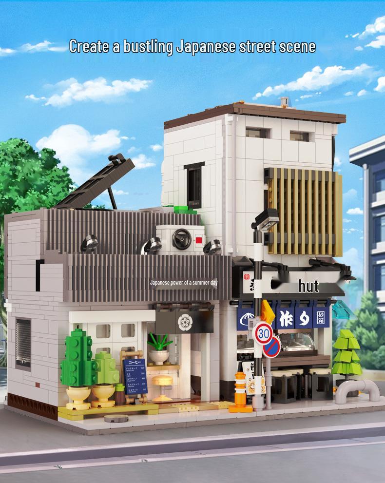 Street View Series: Japanese Bun Shop Building Blocks Toy for Kids