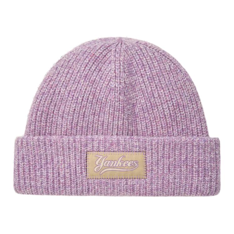 Шапки-бини MLB из нейлона и вискозы, унисекс, фиолетовые, модные, 3ABNBM646-50LDS OS