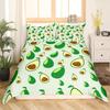 Avocado Bettbezug Queen Jungen Mädchen Niedlich Cartoon Tropische Früchte Gedruckt Bettwäscheset Bettbezug für Teenager Kinder Weich 3-teilig