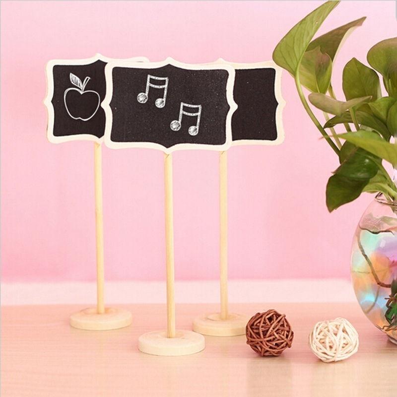 10Pcs Mini Tafel Tafel Wordpad Nachricht Hinweis Memo Board Halter Clip Home House Party