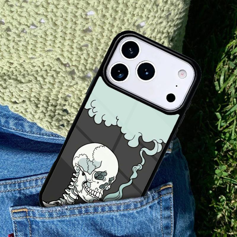 Skeleton Skull Art Phone Case For iPhone 17 AIR 16 Pro Max 15 14 Pro 11 12 13 Shockproof Silicone Cover