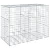 Gabion with Lid 200 X 100 X 150 Cm Galvanized Iron