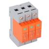 3P Surge Protector 35MM DIN Rail Mount Photovoltaic Surge Protective Device Low Voltage Arrester for