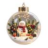 Glowing Tree Decorations Christmas Story Ornament, Mini Holiday Scene In Ball Hanging Decoration, Gift for Friends Light Up Acrylic Clear Pendant Xmas