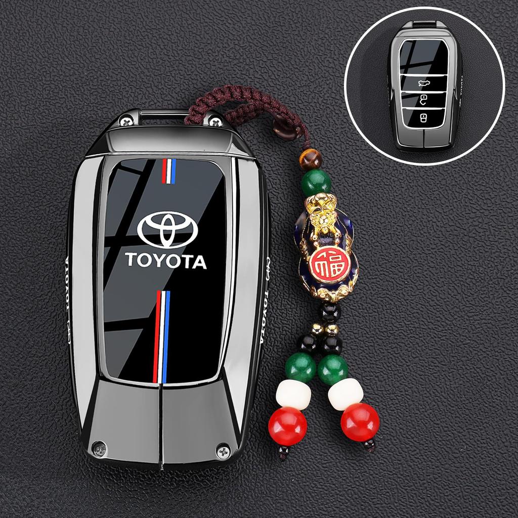 Transparent Car Key Fob Case Cover Black Key Case Shell Protector For Toyota For Sienna For Venza For Car Accessories