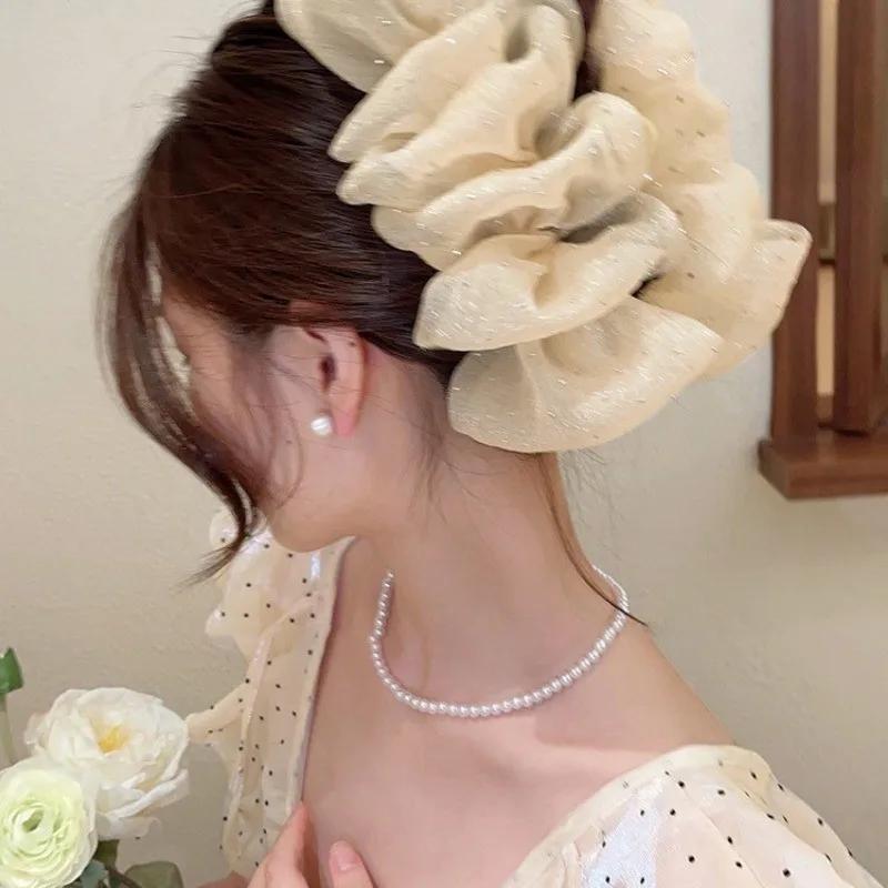 Super Fairy Mesh Cloud Hair Clip Woman Sweet Starry Shark Clip Fashion Hair Accessories