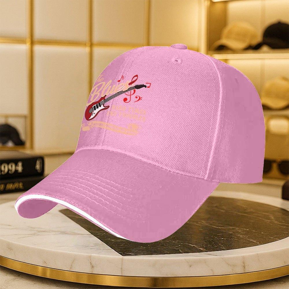Electric Guitar Blues Sheet Music Printed Baseball Cap For Men Adjustable Multiple Colors