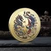 Chinese Dragon and Phoenix Auspicious Commemorative Coins Gold and Silver Coins Collection Coins