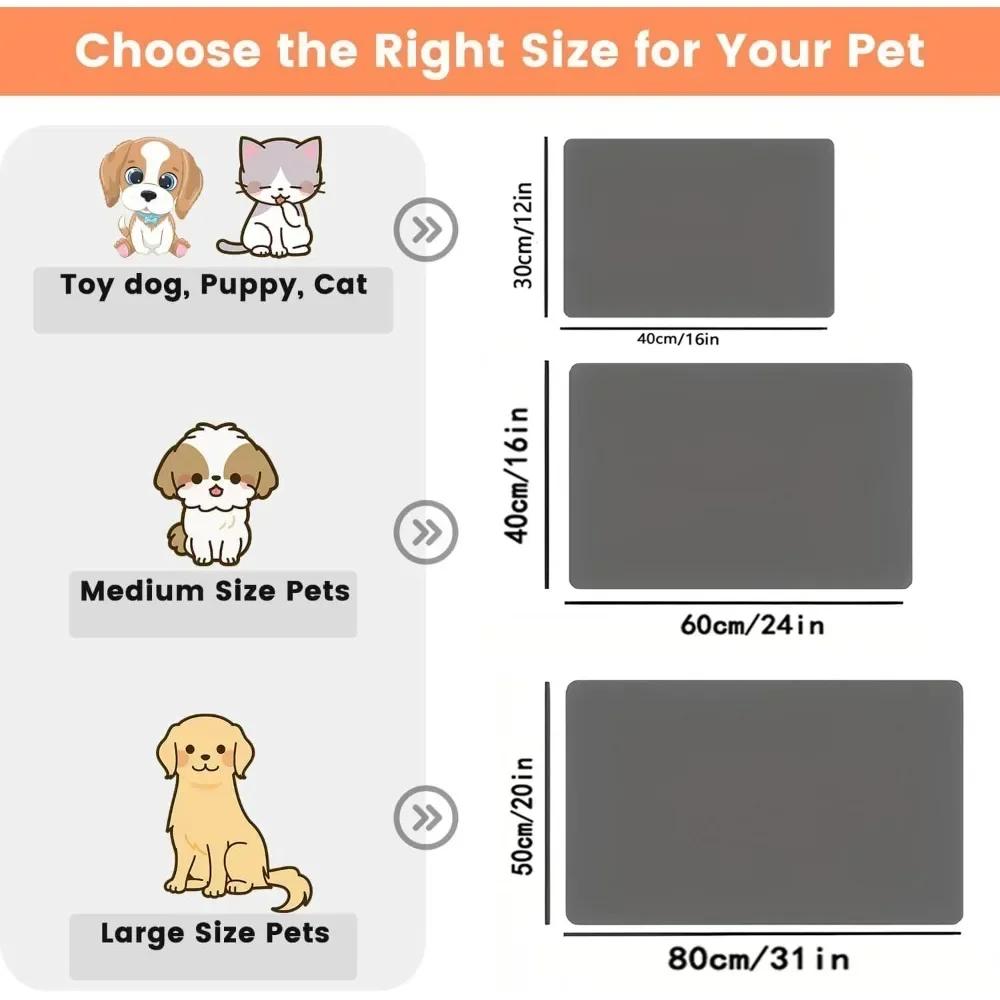 Pet Feeding Dropshipping Pet Placemat for Food and Water Bowl with Waterproof Rubber Backing Quick Dry Water Mat for Dog Cat