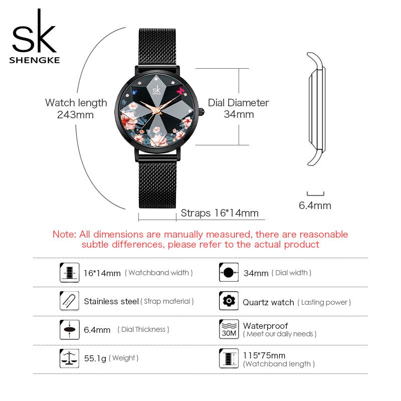 Shengke Fashion Diamond Women Watches s Woman's Quartz Wristwatches Top Luxury Ladies Clock SK Original Mujer Montre