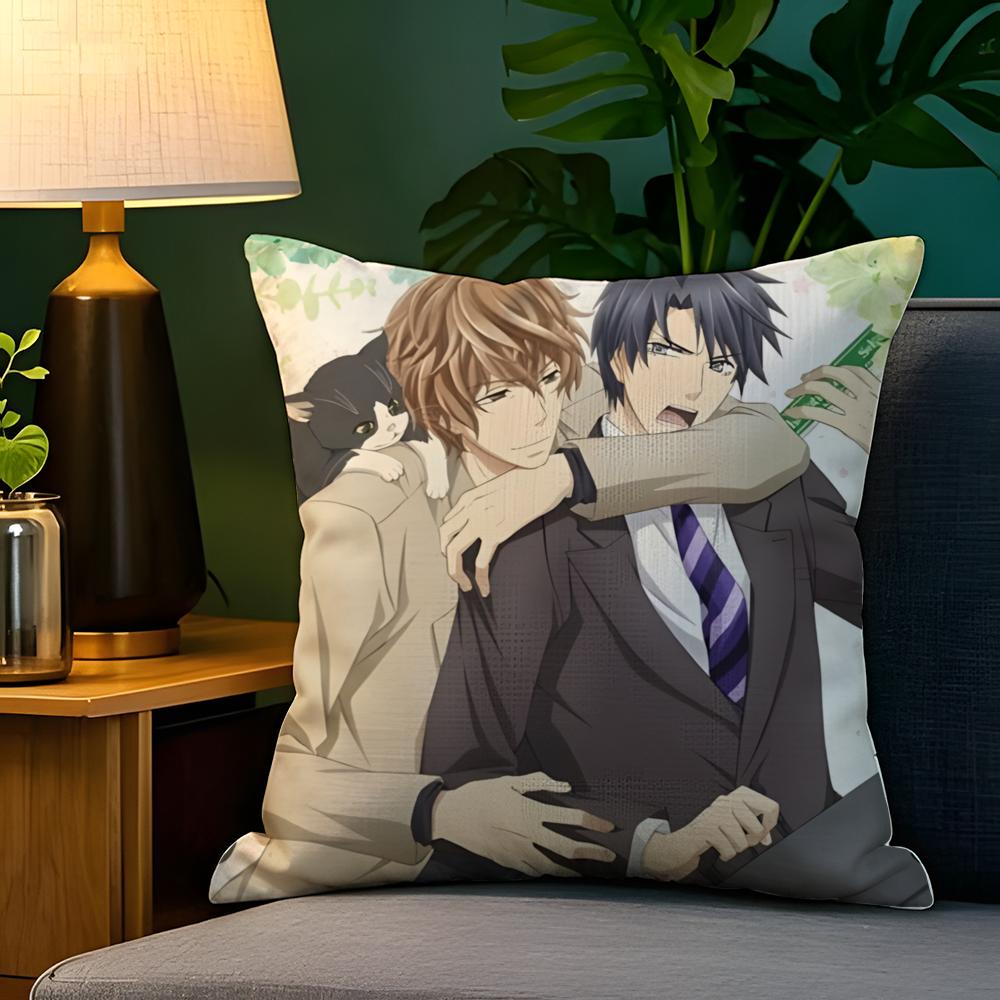 Comic Anime PCSekaiichi HatsukoiS  Pillow Case Natural Linen Pillow Case DoubleSided Decor Sofa Pillowcase Home Decor