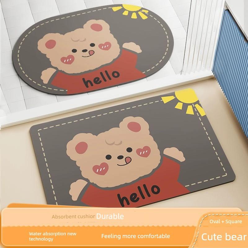 Household Entrance Toilet Water Absorption Non Slip Bathroom Mats