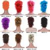 MISS WIG Estensioni sintetiche dei capelli Mohawk ricci crespi Pezzi di capelli colorati con clip per le donne Party