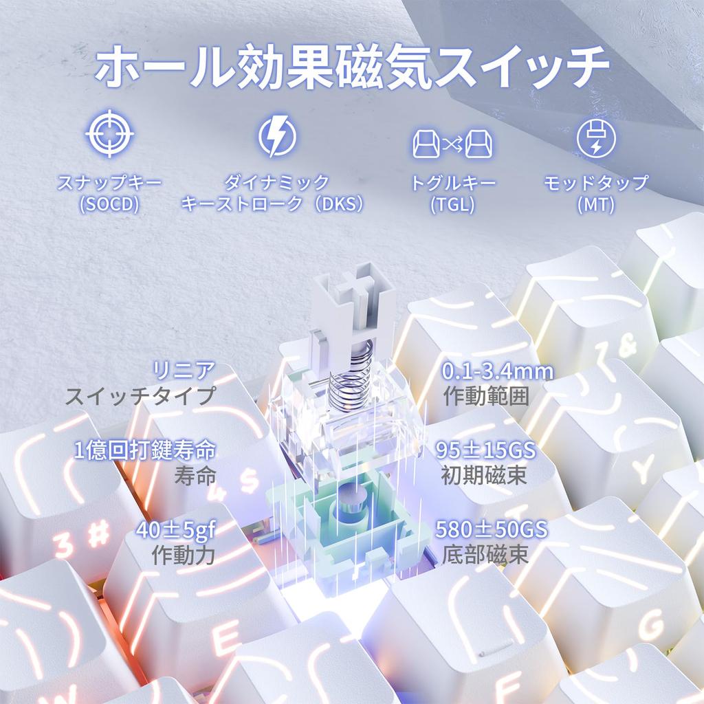 ATTACK SHARK X68MAX HE Rapid Trigger Full Aluminum 8000Hz Polling Rapid Adjustable Compact 68 Gaming Keyboard with PBT Aluminum Anodized RGB