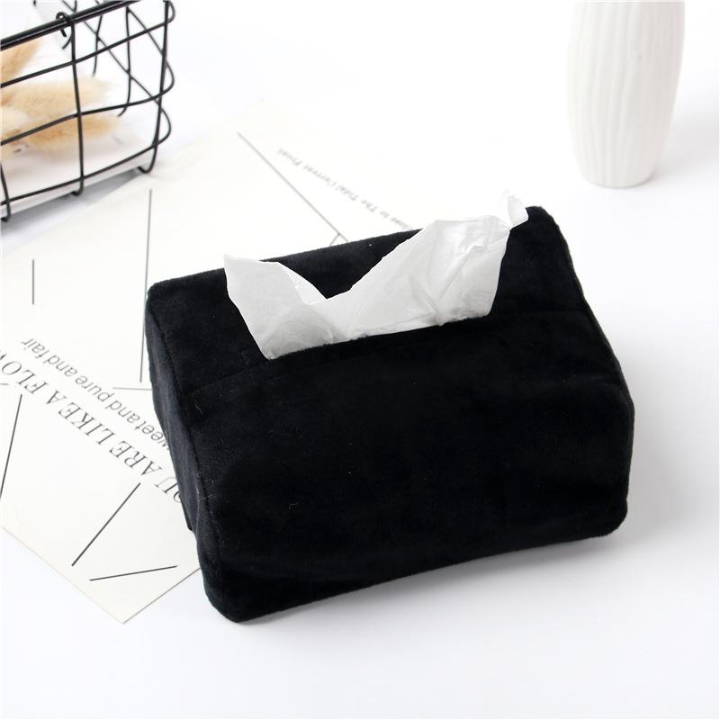 Car Back Seat Tissue Box Plush Car Napkin Holder
