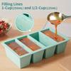 1PCS Giant Storage For Food Meal Sauce With Lid Silicone Freezer Trays Extra Large Soup Ice 4 Cubes Tray Food Freezing Molds
