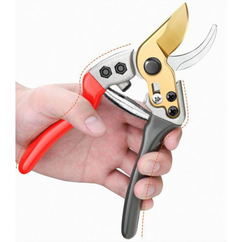 8-Inch Gardening Scissors Thick Branch Fruit Tree Scissors Labor-saving Bonsai Ergonomic Handle Hand Pruner Branch Clippers