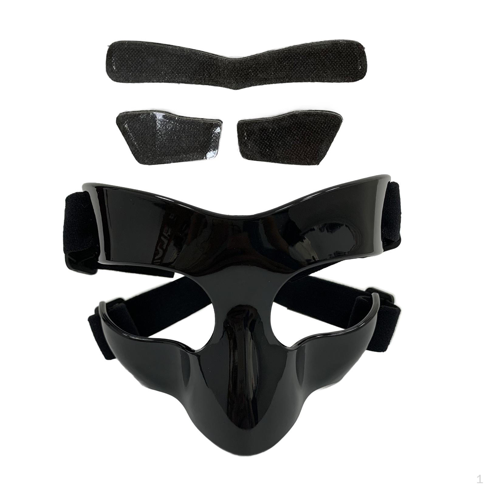 

Баскетбольная маска для лица, регулируемый ремешок для мужчин и женщин, защита от сломанного носа 14cmx9cm