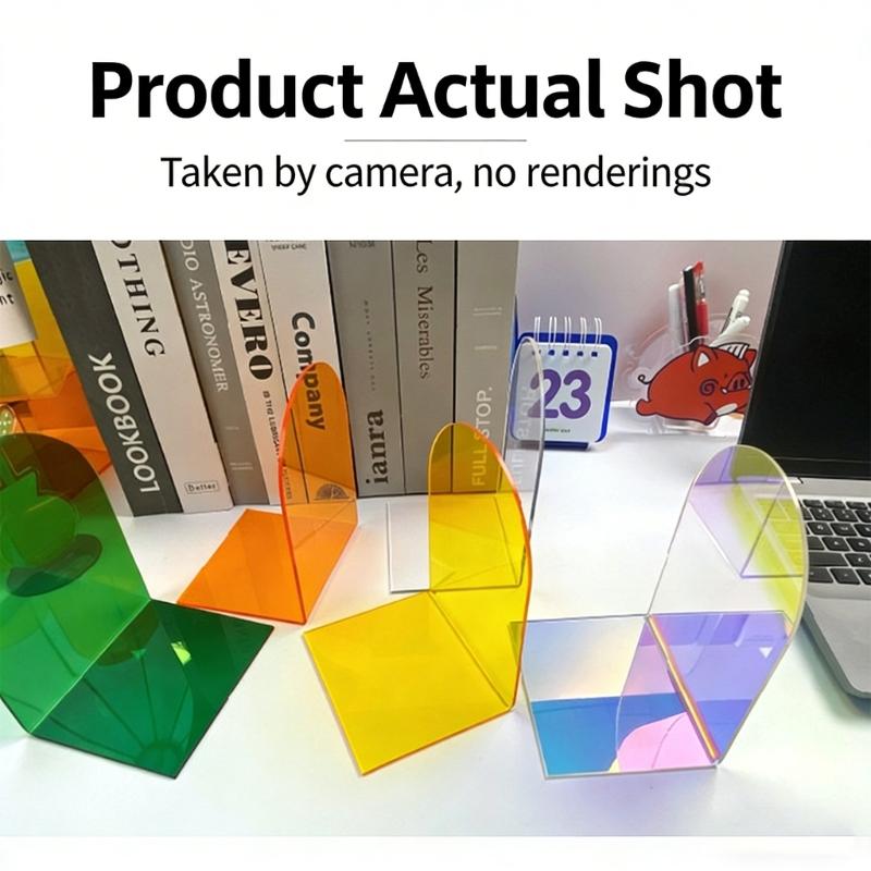 Acrylic Books Stand, Elegant Design Bookends Bookshelfs Books Holders Table Picture Album Holders for Displaying Books