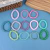 6Pcs Vibrant Playful Gradient Color Phone Line For Girls High Elasticity Headband Tied Bun Hair Loop Rubber Band Headband