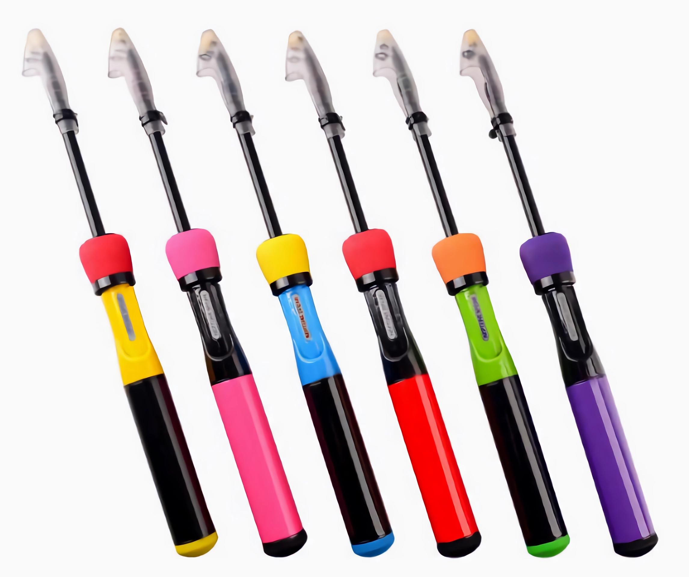 

Compact, lightweight, portable carbon fiber spinning rod for saltwater, freshwater, ice fishing, sabiki fishing, and jigging (yellow)