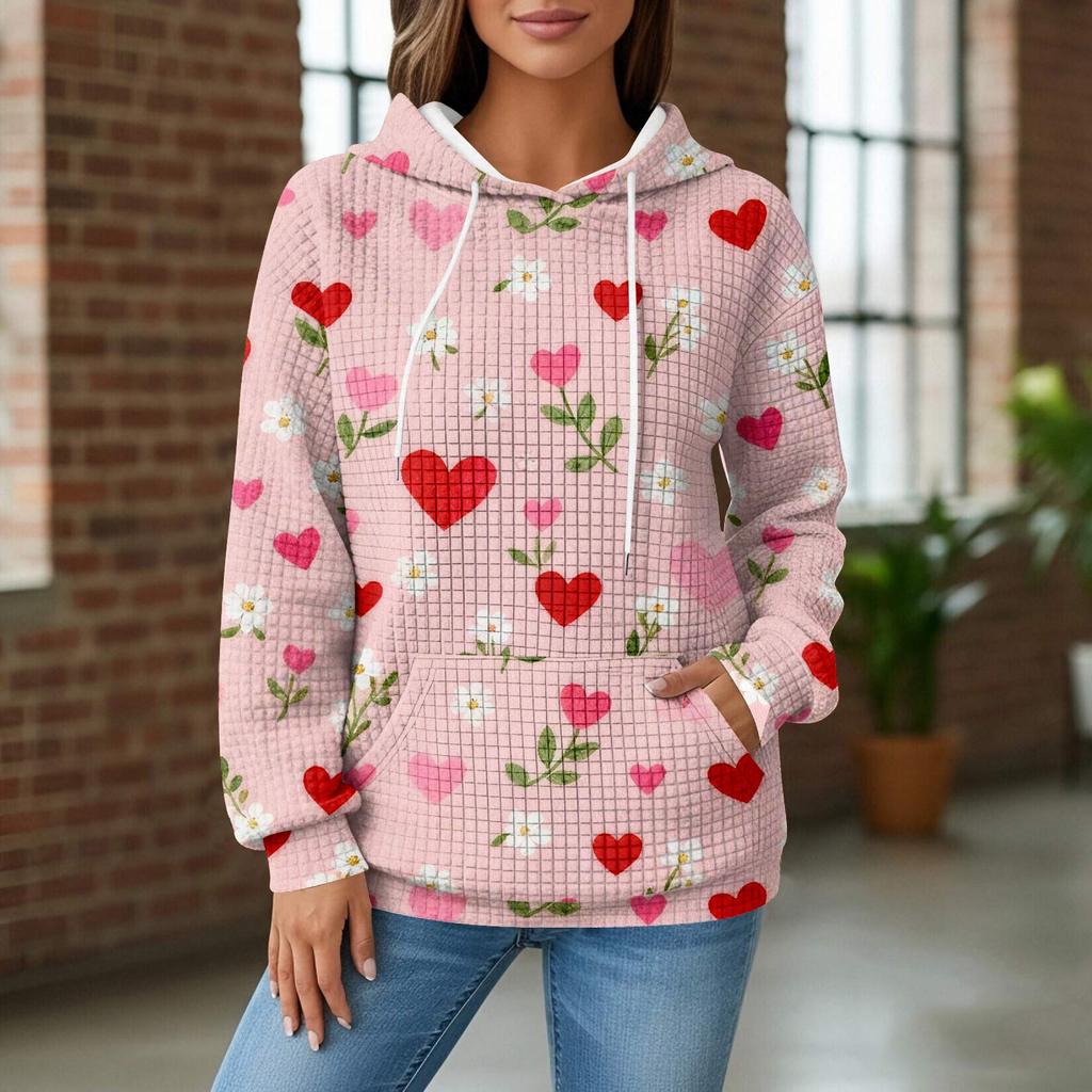 Women's Knit Hoodie , Long Sleeve Pullover with Pocket, Casual Loose,Fit Sweatshirt for Daily Wear/Outdoor