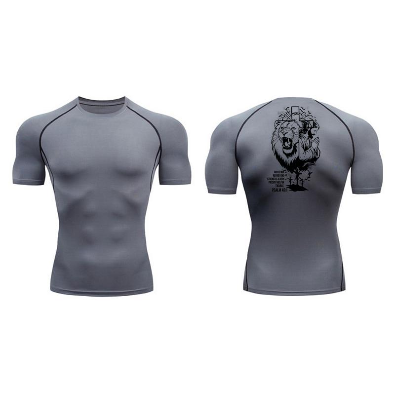 Angel Graphic Athletic Quick Dry Tshirts for Men Christian Gym Workout Running Compression Shirt Undershirt Tees Tops Activewear