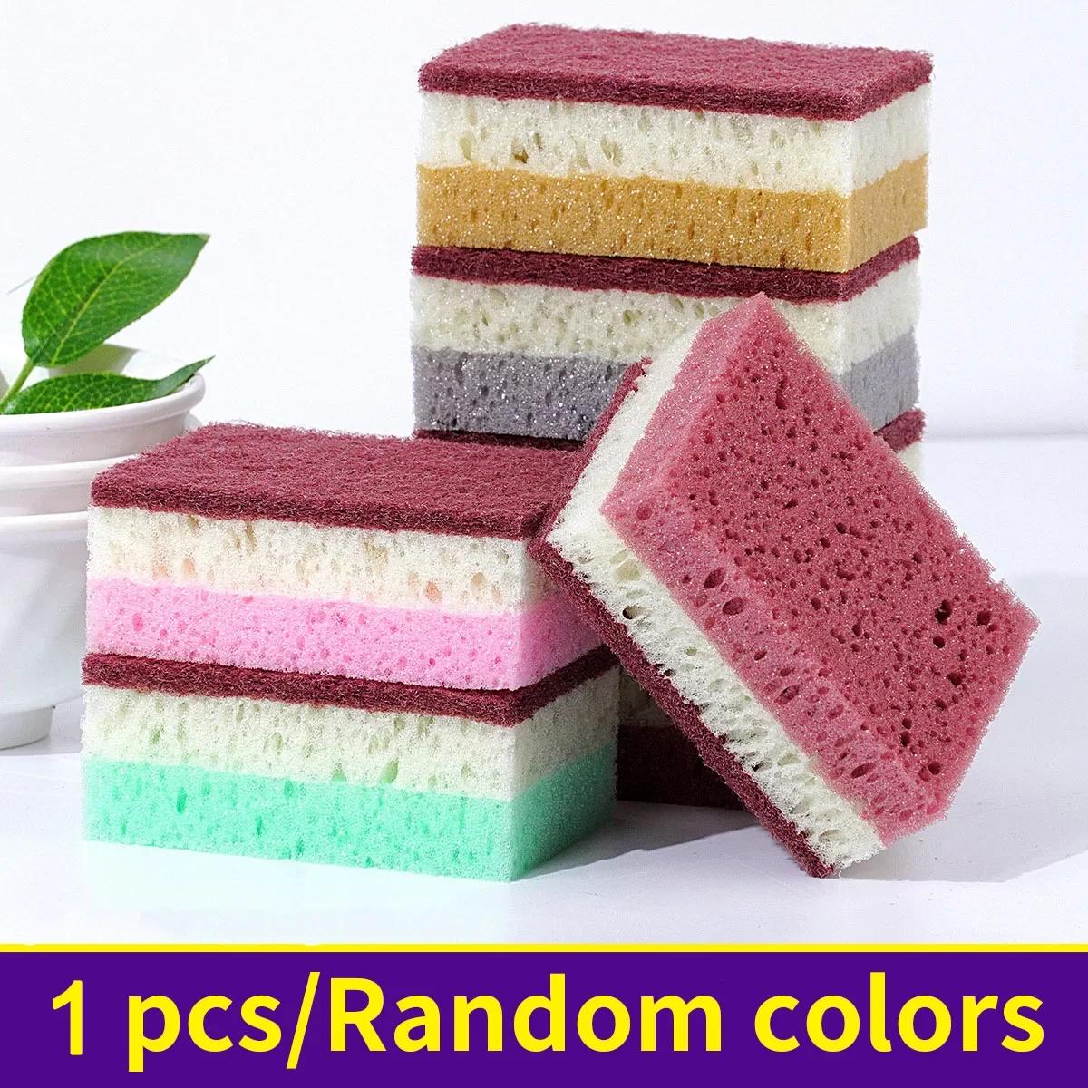 

1-10PCS Kitchen Dishwashing Sponge Multi-functional High Density Clean Rub Pot Rust Scouring Bathroom Cleaning Tools Household