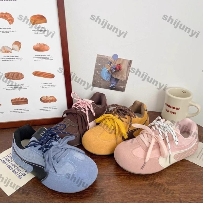Fashion Women's Sneakers 2025 Spring Summer New Round Toe Comfortable Non Slip Casual Shoes Lightweight Fashion Cross Tied Outdoor Flats